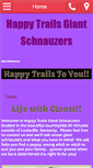 Mobile Screenshot of happytrailsgiantschnauzers.com