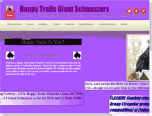 Tablet Screenshot of happytrailsgiantschnauzers.com